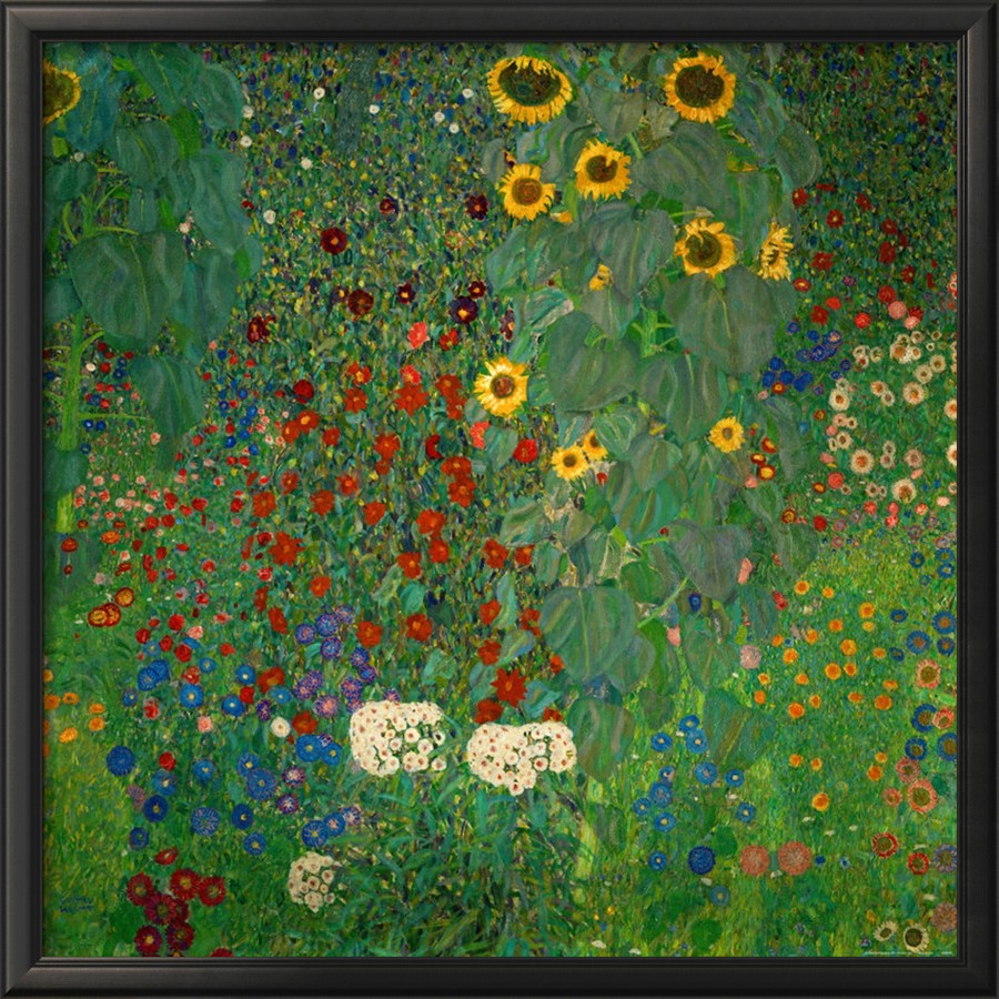 Farm Garden With Sunflowers, C.1912 - Gustav Klimt Painting